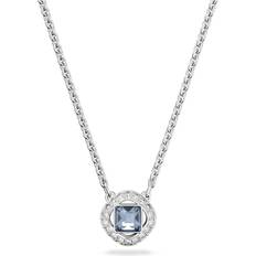 Swarovski Necklaces Swarovski Angelic Necklace, Square cut, Blue, Rhodium Finish