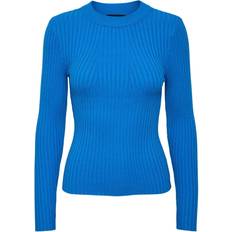 Pieces Pccrista LS O-Neck Knit Noos Bc Sweater - French Blue