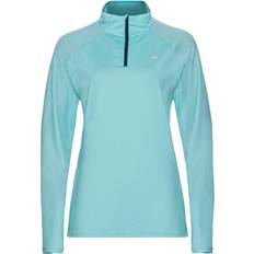 Turquoise - Women Base Layer Tops Odlo Essential Ceramiwarm Half Zip T-shirt Green Woman