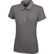 Ridesport Polotrøjer Pikeur Tasha poloshirt til kvinder Bronze dark grey 042 unisex