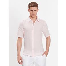 Hauts HUGO BOSS Rash 2 Linen Short Sleeved Shirt Pink