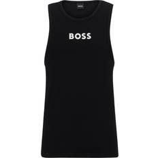 HUGO BOSS Baumwolle Tanktops HUGO BOSS Unterhemd aus elastischer Bio-Baumwolle mit Logo-Print