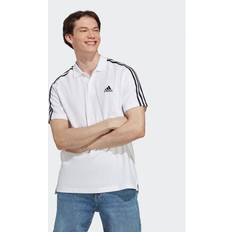 Adidas Homme Polos Adidas Essentials Piqué Embroidered 3-Stripes Polo Shirt - Blanc