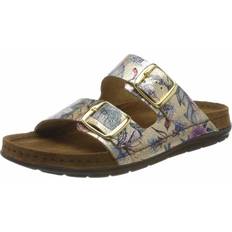 Rohde 5864 Ladies Leather Mule Sandals Gold Multi: EUR