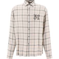 Rayon Hemden Palm Angels Checked Shirt Beige