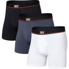 Saxx Mens Non Stop Stretch Cotton Boxer Brief - Black