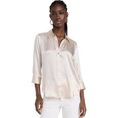 Beige - Women Shirts L'agence Dani 3/4 Sleeve Blouse