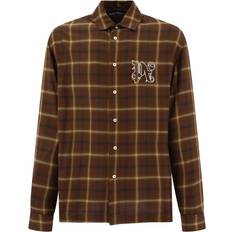 Rayon Hemden Palm Angels Checked Shirt Brown