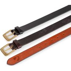 Brown - Equestrian Clothing Aubrion Adult 25mm Skinny Leather Belt