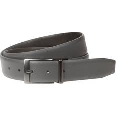 Nike Black Belts Nike men's pebble feather edge reversible belt dark grey/black