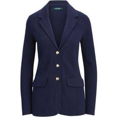 XXS Blazers Lauren Ralph Lauren Combed Cotton Blazer Navy