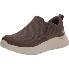 Beige - Men Walking Shoes Skechers Go Walk Flex Impeccable II Trainers - Khaki