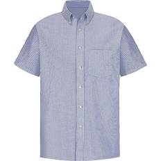 Red Kap Men's Short Sleeve Executive Oxford Dress Shirt - Blue/White Stripe