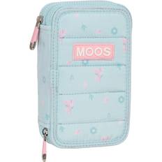 Moos Turquoise Double Pencil Case 12.5 x 19.5 x 4 cm