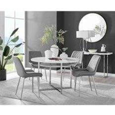 White gloss dining table Box Adley White Gloss Dining Table