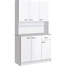 Tablero de partículas Armarios Homcom Kitchen Adjustable White Armario 101x180cm