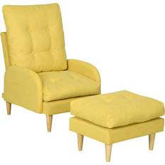 Homcom Modern Yellow Armchair 90cm