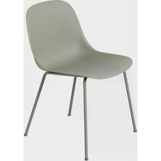 Muuto Chaises Muuto Fiber Side Chair Tube Base Dusty Green Recyclé Vert Chaise de Cuisine