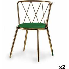 Gift Decor Rombos Verde Dorado 50.5 x 73 x 51 cm Silla de Cocina