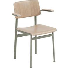 Muuto Sillas Muuto Con Reposabrazos Loft Oak-Dusty Green Silla de Cocina