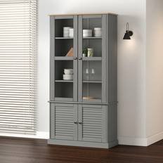 vidaXL Display VIGO 85 x 35 x 170 cm Glass Cabinet