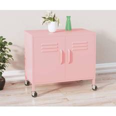 Acier inoxydable Armoires vidaXL De Rangement Rose 60x35x56 cm Acier Armoire