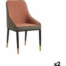 Gift Decor Stylish Black Grey Pink Stripes 51 x 92 x 65 cm Set of 2 Armchair