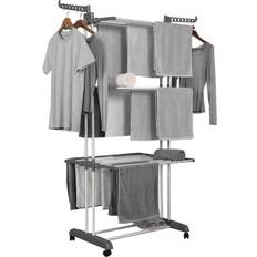 Northix Drying rack with wheels and foldable shelves