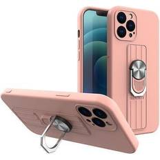 Hurtel Samsung Galaxy A13 5G Silikonskal Rosa med Fingerstöd