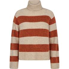 Mos Mosh Aidy Thora stripe rollneck knit burnt ochre