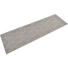 Gris Alfombras vidaXL Alfombra De Cocina Lavable Terciopelo Dibujo Rombos 60x180 cm Gris cm