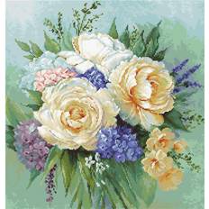 LUCAS Cross stitch kit floral bouquet b2370