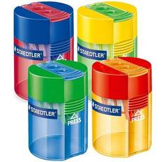 Multifarvet Pennetilbehør Staedtler 512 006 Round Tub Double Sharpener Assorted Colours, Pack of 10