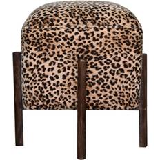 Artisan Artisan Leopard Print Foot Stool
