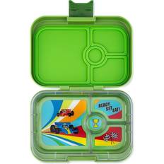 Panino Leakproof Bento Lunch Box Matcha Green Race Cars Tray