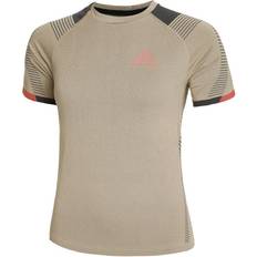 Beige - Dame - Løb T-shirts Craft Women's Pro Trail Fuseknit Short Sleeve Tee, XL, Ecru/Arrosa