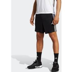 Poliestere Shorts Adidas Train Essentials Piqué 3-Stripes - Black/White