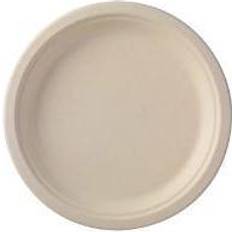 Beige Kertakäyttölautaset Multi Lautanen pyöreä Ø23 cm, tasainen reuna bagasse Rasvanpitävä FF beige,125 kpl/ps (125 kpl)