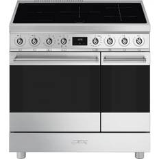 Timer Induktionsspisar Smeg induktionsspis C92IMX2 Rostfritt stål, Grå