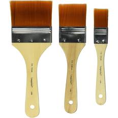 SG Education PR 85154 set med platt borste, 1 tum, 5 cm och 3 tum storlek, guldtaklon paket med 3