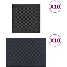 vidaXL 20 stk. Badehåndklæde Multifarve, Blå, Sort, Grå