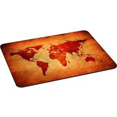 PEDEA xl gaming design mousepad rutschfest, brown global weltkarte