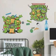 Polyester Väggdekor Barnrum York Wallcoverings Tortues Ninja RoomMates RMK5260GM Riesen Wandaufkleber