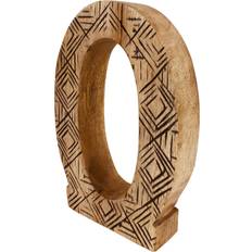 Geko Hand Carved Wooden Geometric Letter O