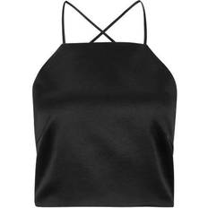 HUGO BOSS XS Tank Tops HUGO BOSS Wendetop aus softem Satin in Cropped-Länge mit Bändern