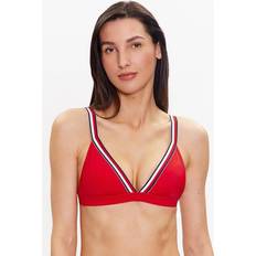 Röda Bikinis Tommy Hilfiger Swim Triangle Bra Red