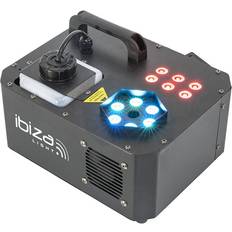 Machines à fumée Ibiza SPRAY-COLOR-1000 Machine à fumée de 1000W avec LEDs RVB et 2 télécommandes Noir