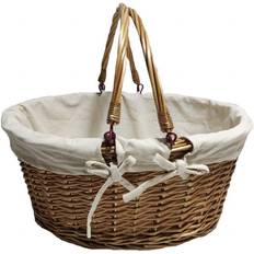 Brown Baskets RED HAMPER Hamper C114L Lined Double Steamed Shopping Swing Basket