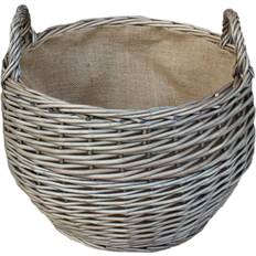 Brown Baskets RED HAMPER Antique Wash Stumpy Wicker Basket