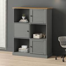 vidaXL VIGO 90x35x114,5 massivt Bogreol